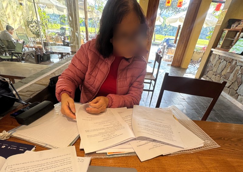 Ba P.T.H phan anh ve truong hop hop tac kinh doanh 1 ti dong voi Cong ty Big Invest Land, sau do ong Vo Phi Nhat Huy dung ra ky van ban thoa thuan tra tien nhung cung khong thuc hien dung nhu cac cam ket. Anh: Nhom PV