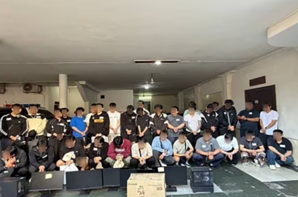 Scammers in Cambodia arrested. Photo: Cheong Wa Dae