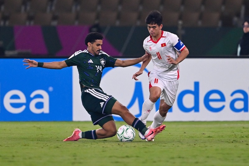 La sub-23 de Vietnam se enfrenta a la sub-23 de Arabia Saudita en el Campeonato Asiatico Sub-23 de 2026. Foto: AFC