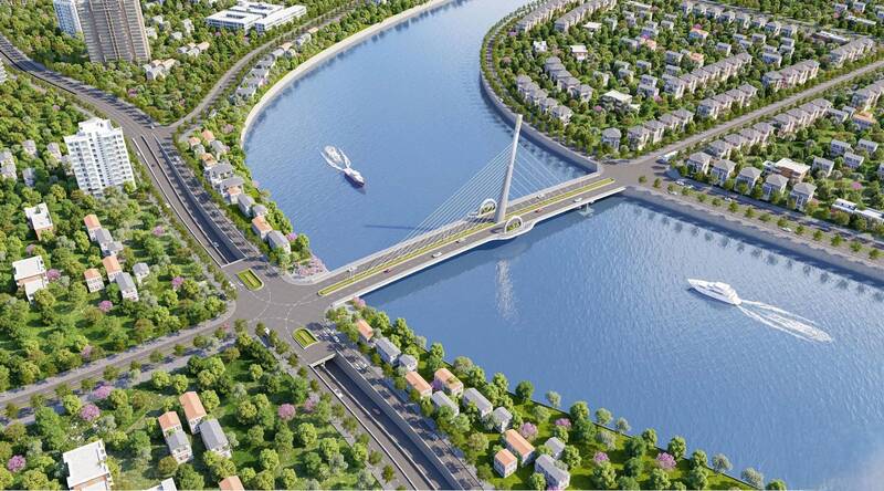 Announcing the results of the Gia Bay bridge architectural plan exam. Photo: Chu Hong Dong