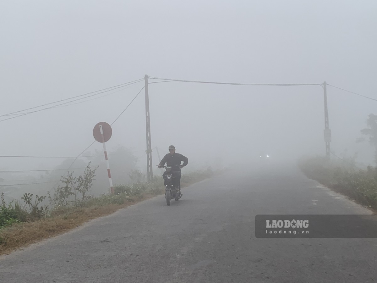 Dense fog, limiting visibility. Photo: Ha Vi