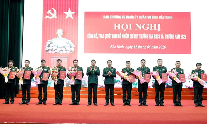 Bổ nhiệm Chỉ huy trưởng Ban Chỉ huy quân sự cấp xã ở Ninh Bình, Bắc Ninh, Cà Mau