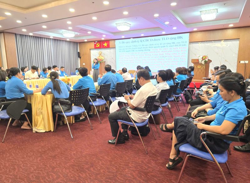 Nam 2025, Nha khach Tong Lien doan - Chi nhanh TPHCM da to chuc va phuc vu 15 cuoc hoi nghi tap huan cua Tong LDLD Viet Nam. Anh: Nam Duong