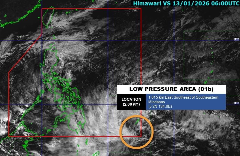 The low pressure area in the Philippines is likely to strengthen into a storm in the next 1-2 days. Photo: PAGASA