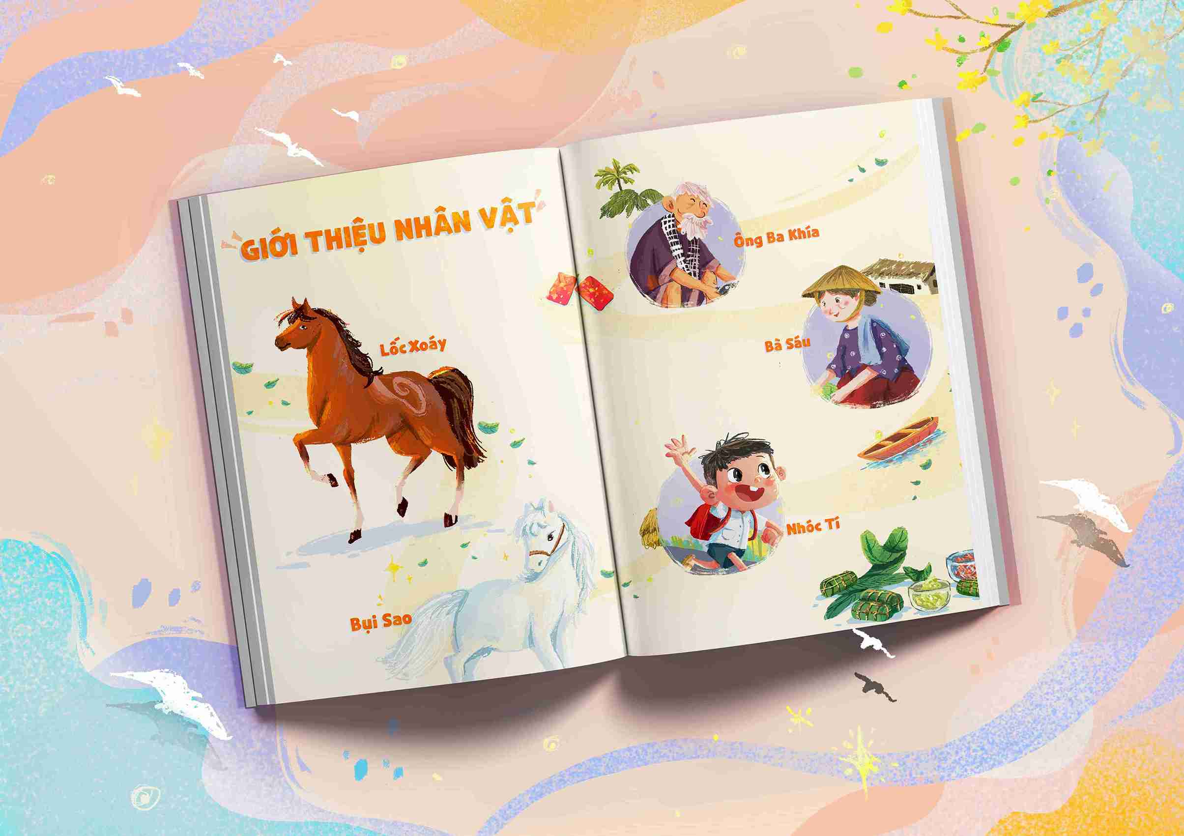 The gentle story in the book brings children to the Southern region for Tet. Photo: Vietnam Women's Publishing House