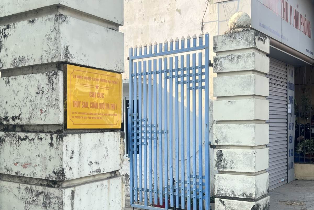 Chi cục Thủy sản, chăn nuôi và thú y TP Hải Phòng có trụ sở tại đường Nguyễn Lương Bằng. Ảnh: Hoàng Khôi