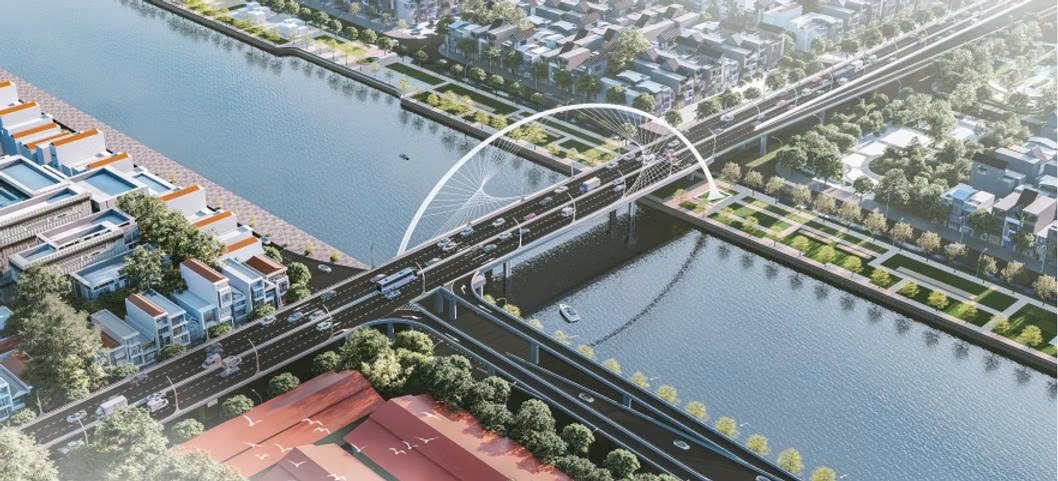 Architectural design of Binh Tien bridge and road. Photo: Ho Chi Minh City Department of Construction