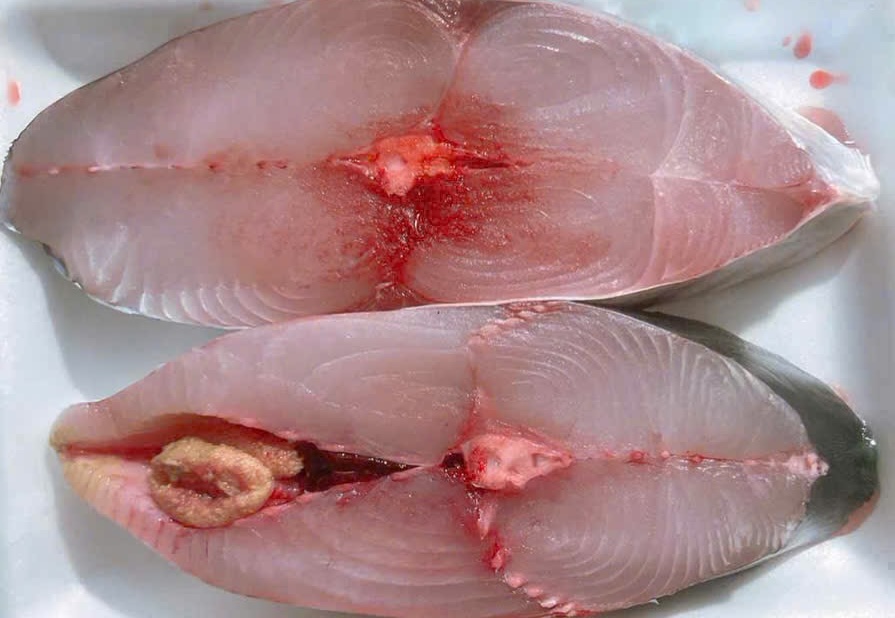 Tuna is said to support bright and smooth skin, especially for female workers doing outdoor work. Photo: Kieu Vu