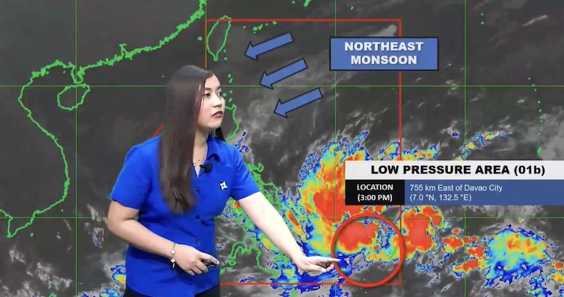 It is forecast that a low pressure area near the East Sea is highly likely to develop into a tropical depression in the next 24 hours and is at risk of becoming a storm. Photo: PAGASA