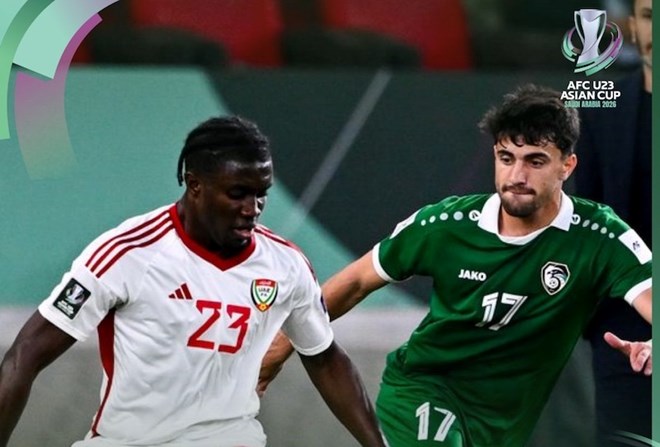 U23 UAE (white jersey) wins ticket to the quarter-finals of the 2026 AFC U23 Championship against U23 Vietnam. Photo: AFC