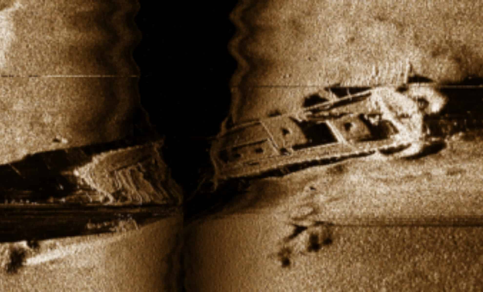 Sonar of Likhter-4 barge carrying solid radioactive waste off Novaya Zemlya Island, Russia. Photo: Russian Academy of Sciences