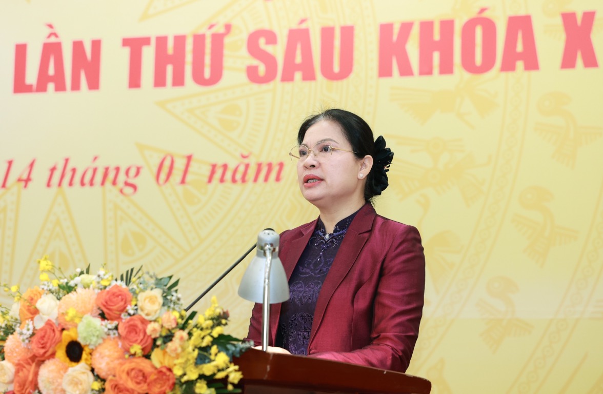 Ms. Ha Thi Nga - Vice Chairman of the Central Committee of the Vietnam Fatherland Front. Photo: Hai Nguyen