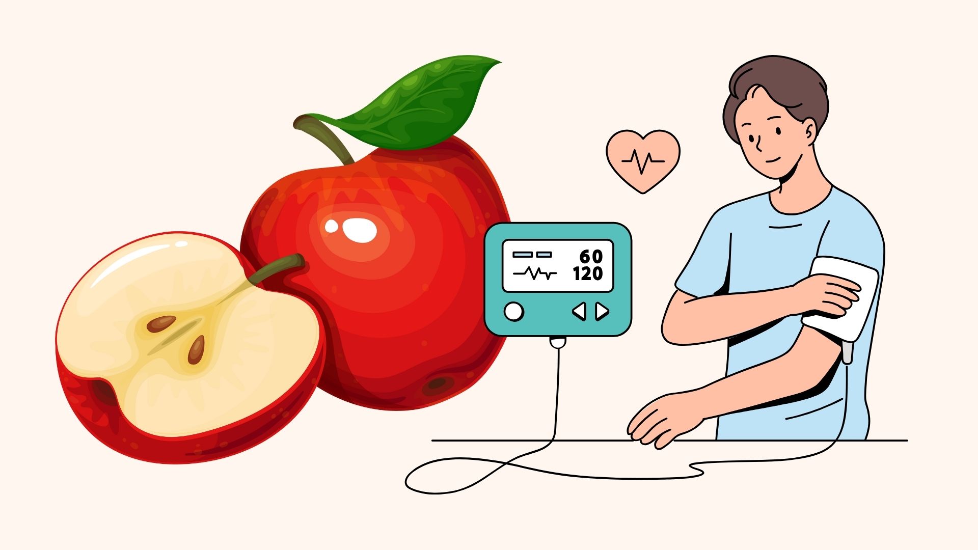 What happens to blood pressure if you eat one apple every day. Graphics: Linh Dan