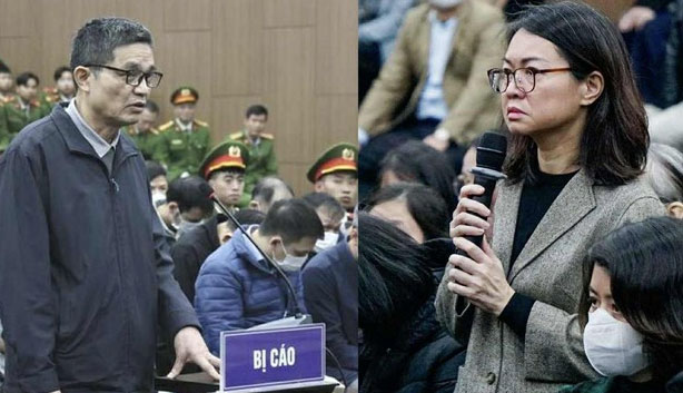 Hai cựu Cục trưởng Cục An toàn thực phẩm Nguyễn Thanh Phong, Trần Việt Nga. Ảnh: Việt Nguyên