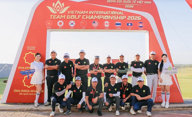 Vietnamese golf team at the recent tournament. Photo: NovaWorld Phan Thiet Golf