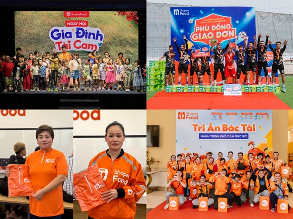 ShopeeFood dong hanh cung cong dong tai xe thong qua nhieu hoat dong xuyen suot nam 2025. Anh: ShopeeFood
