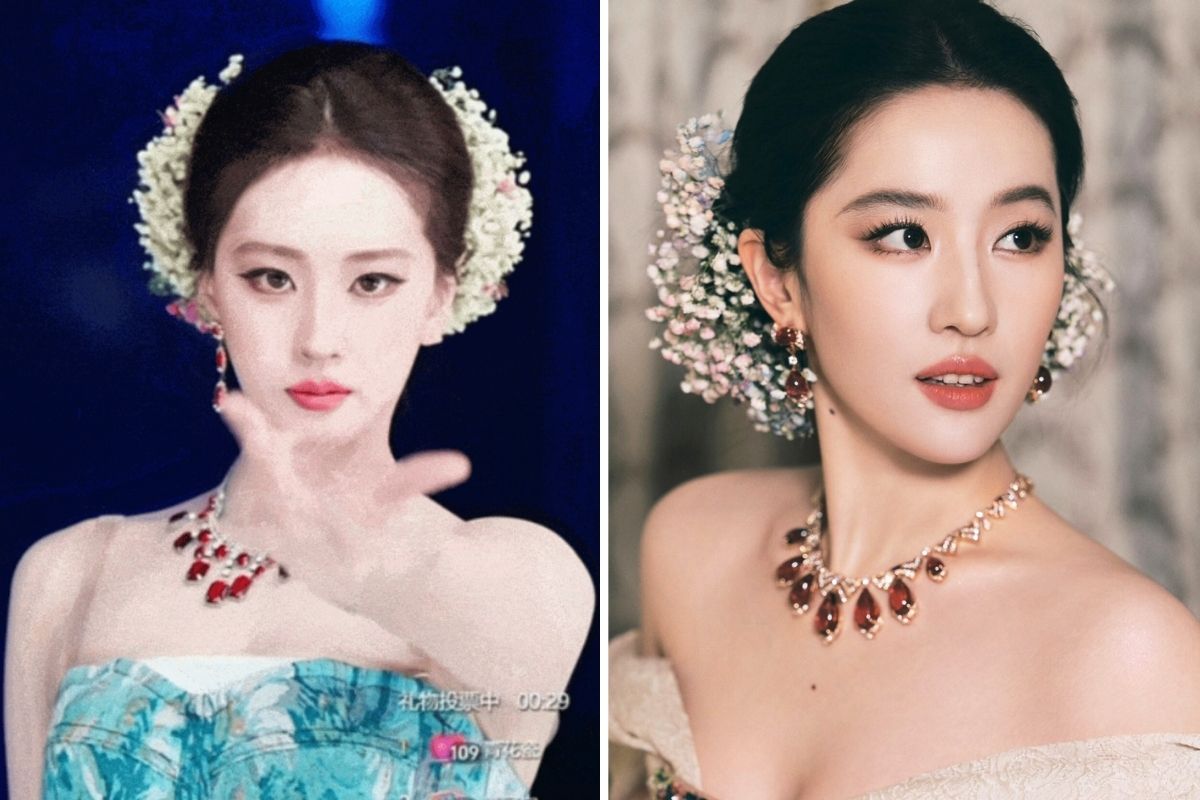 Streamer Lieu Lieu (left) is famous for "imitating" Liu Yifei on livestream. Photo: cut from video