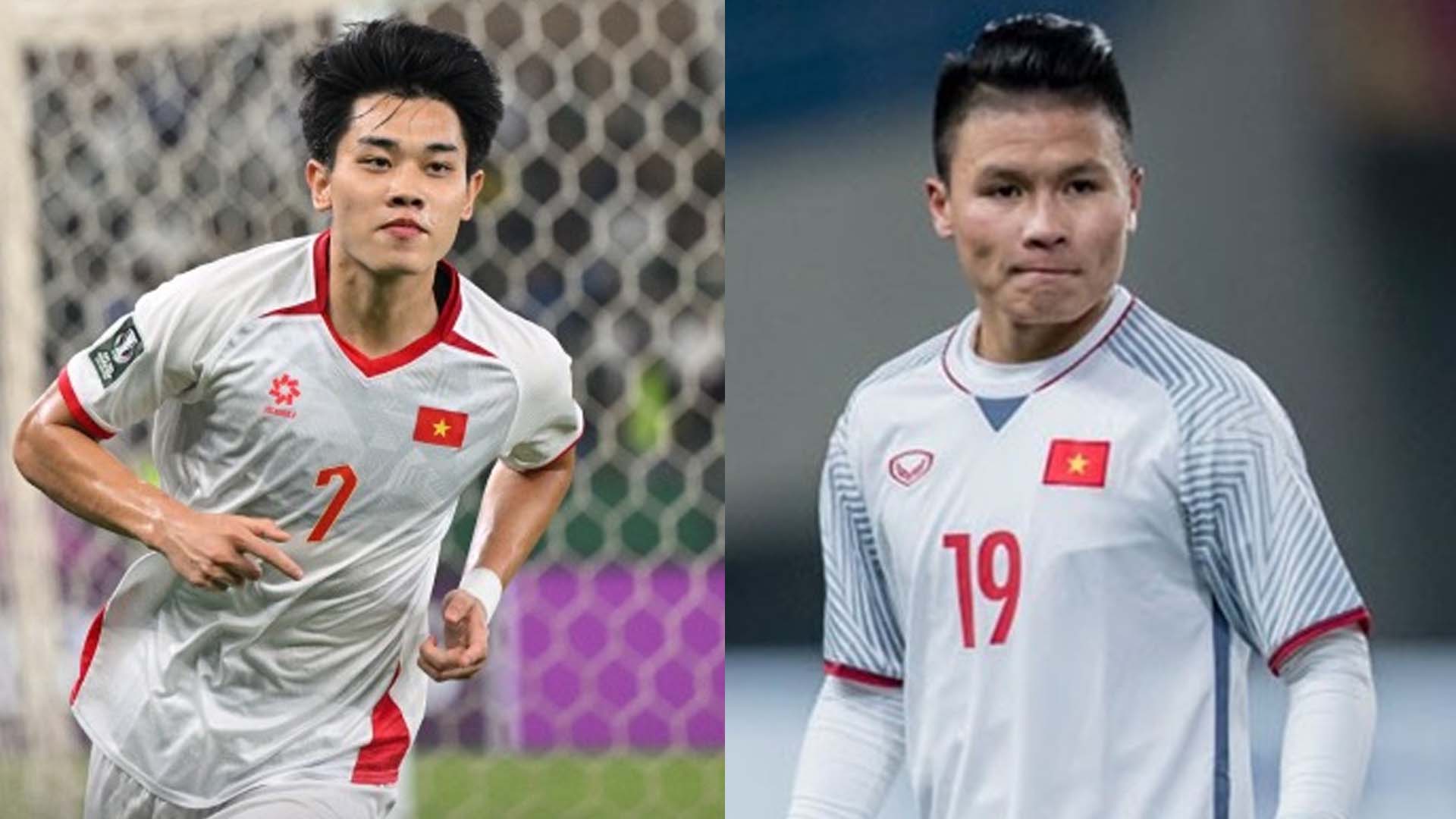 Dinh Bac and Quang Hai are representatives of two generations of U23 Vietnam that have made history. Photo: AFC