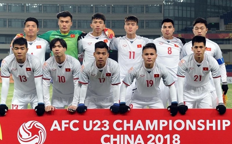 Doi hinh U23 Viet Nam nam 2018. Anh: AFC