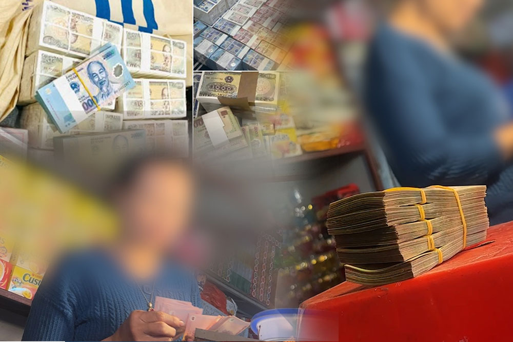 Small change exchange fees skyrocket near Tet, illegal transactions take place publicly