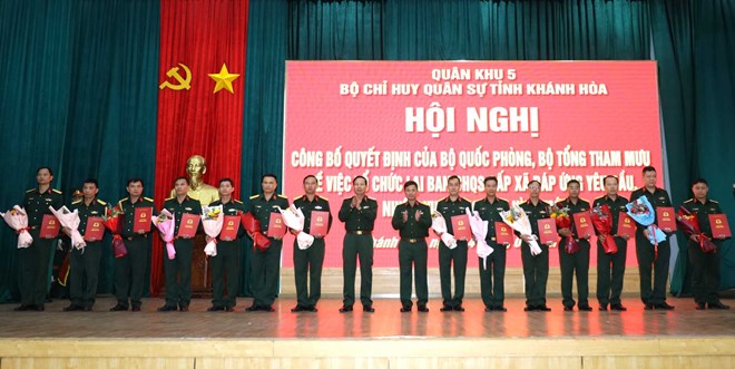 Bổ nhiệm 64 Chỉ huy trưởng Ban Chỉ huy quân sự xã, phường ở Khánh Hòa