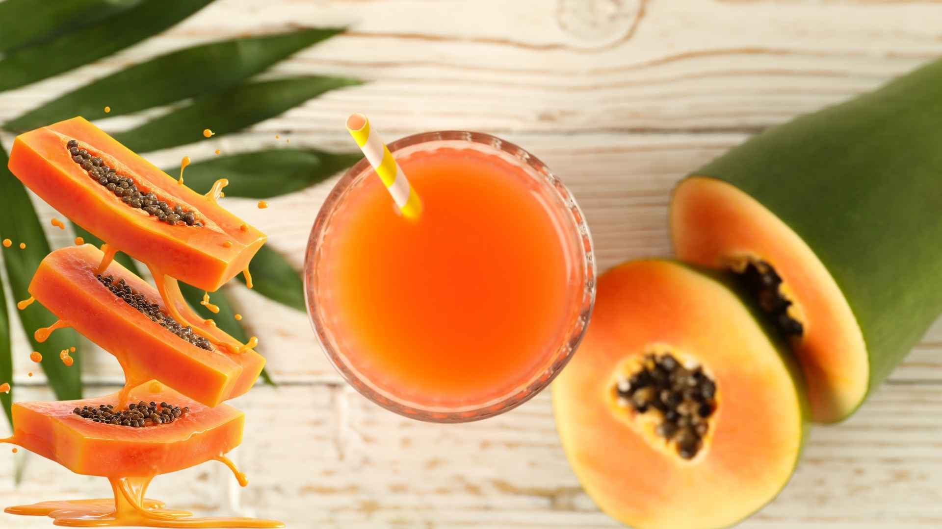 Papaya juice is very beneficial for the digestive system and cardiovascular system. Graphic photo: Huong Son