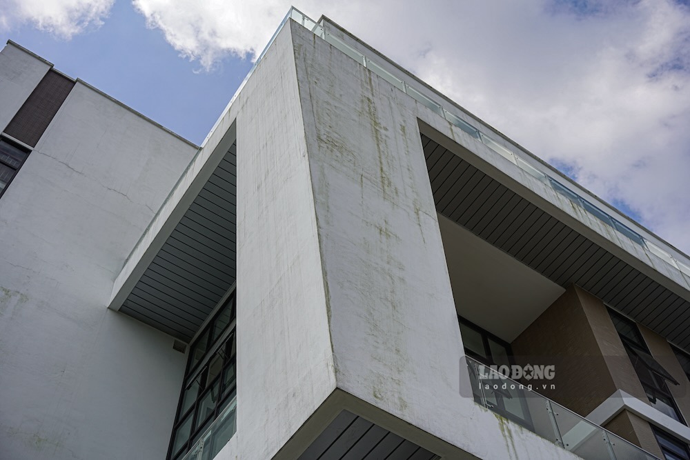 Cong trinh chua su dung da bam day vet o den.