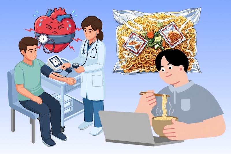 라면을 자주 먹는 고혈압 환자에게 무슨 일이 일어날까요