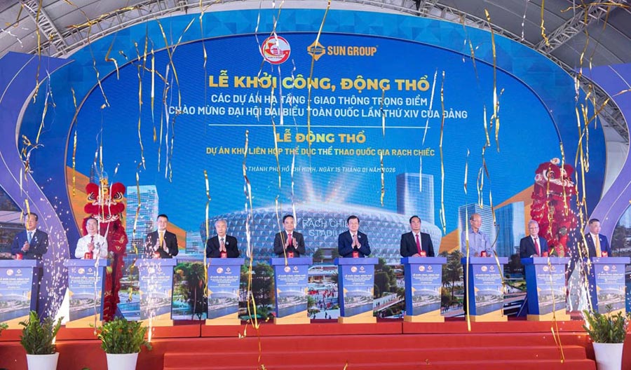 Le dong tho quan the Khu lien hop The duc The thao Quoc gia Rach Chiec sang nay (15.1), tai TPHCM. Anh: Bao Chuong