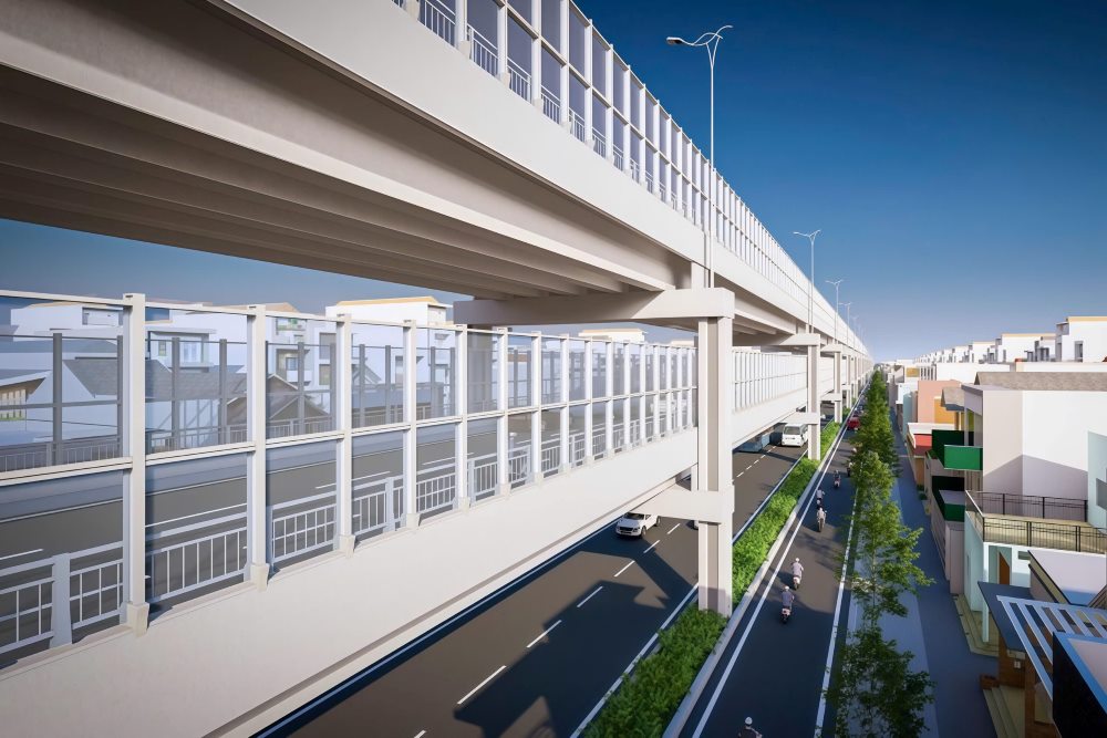 Phoi canh cau duong Phu My 2 trong tuong lai se co 2 tang. Ảnh: So Xay dung TPHCM