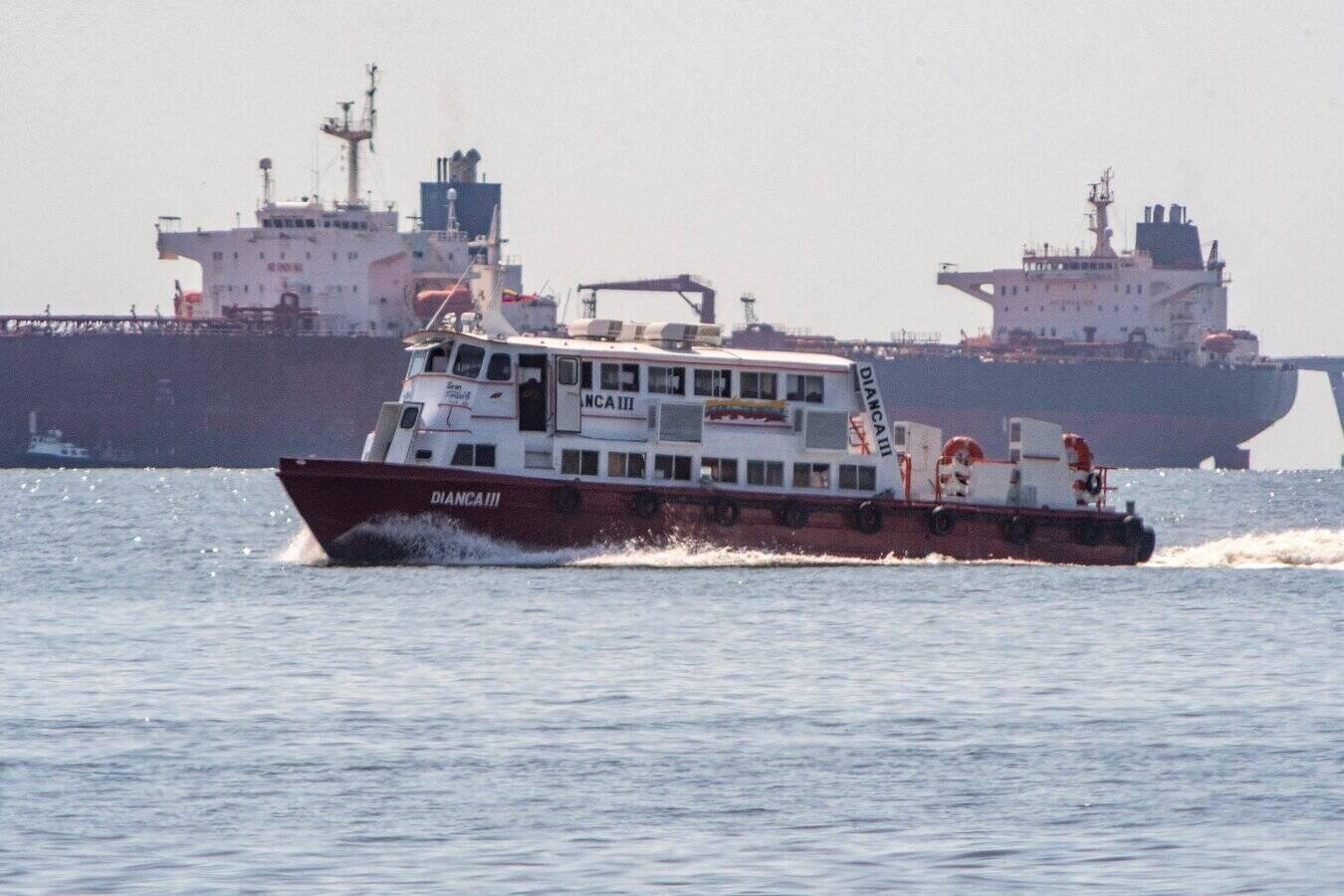 Barco petrolero venezolano anclado en el lago Maracaibo cerca de Maracaibo, estado de Zulia, Venezuela en diciembre de 2025. Foto: AFP