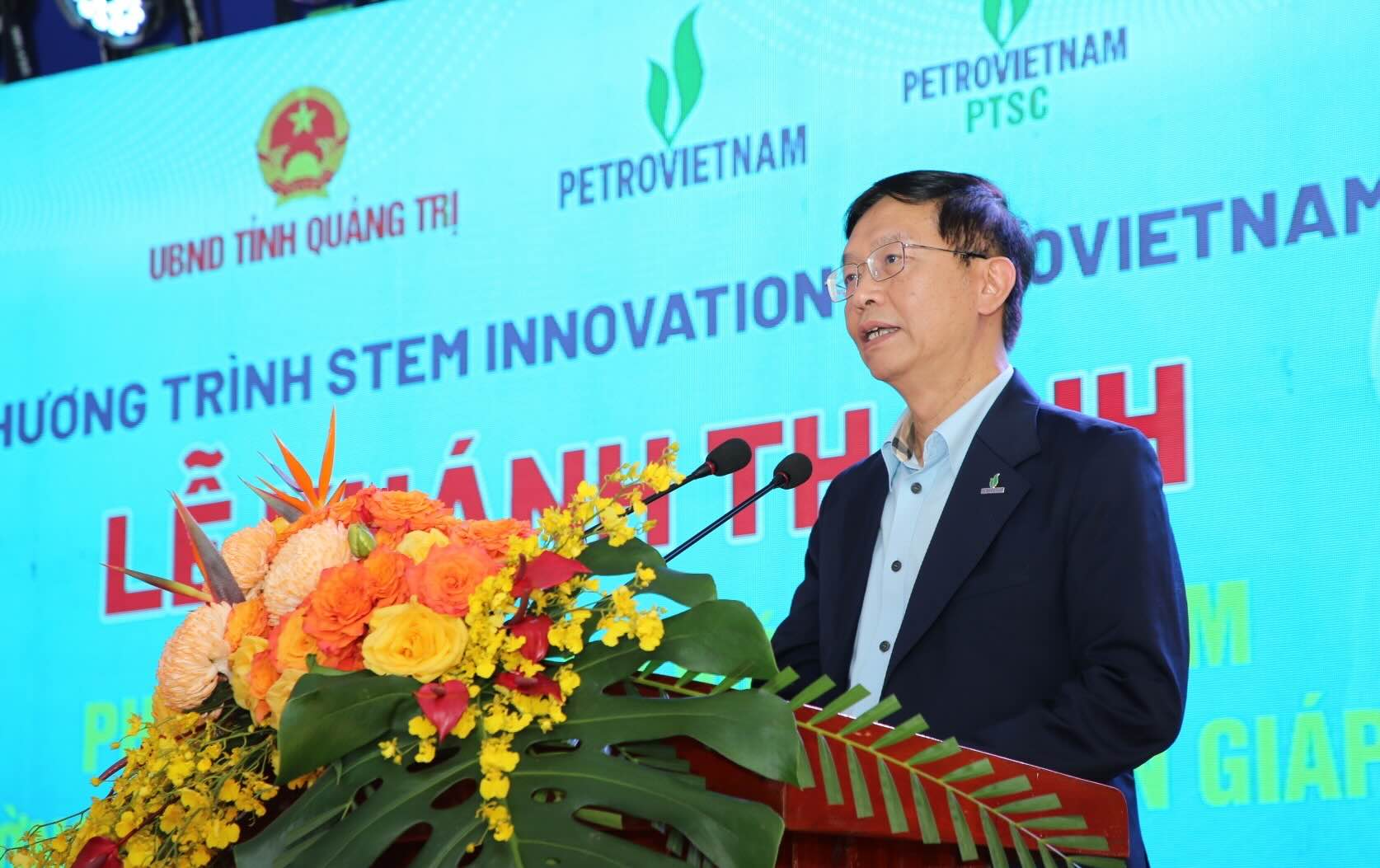 Ong Tran Quang Dung - Pho Bi thu Thuong truc Dang uy Tap doan Cong nghiep - Nang luong Quoc gia Viet Nam phat bieu tai buoi le. Anh: Cong Sang