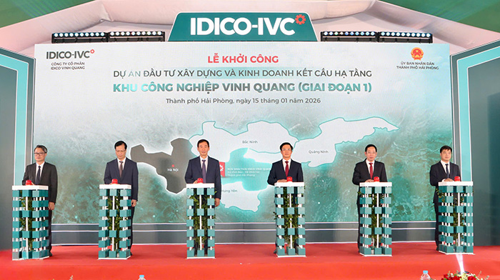 Khoi cong du an KCN Vinh Quang tai xa Vinh Hai va Vinh Bao, Hai Phong. Anh: Minh Hung