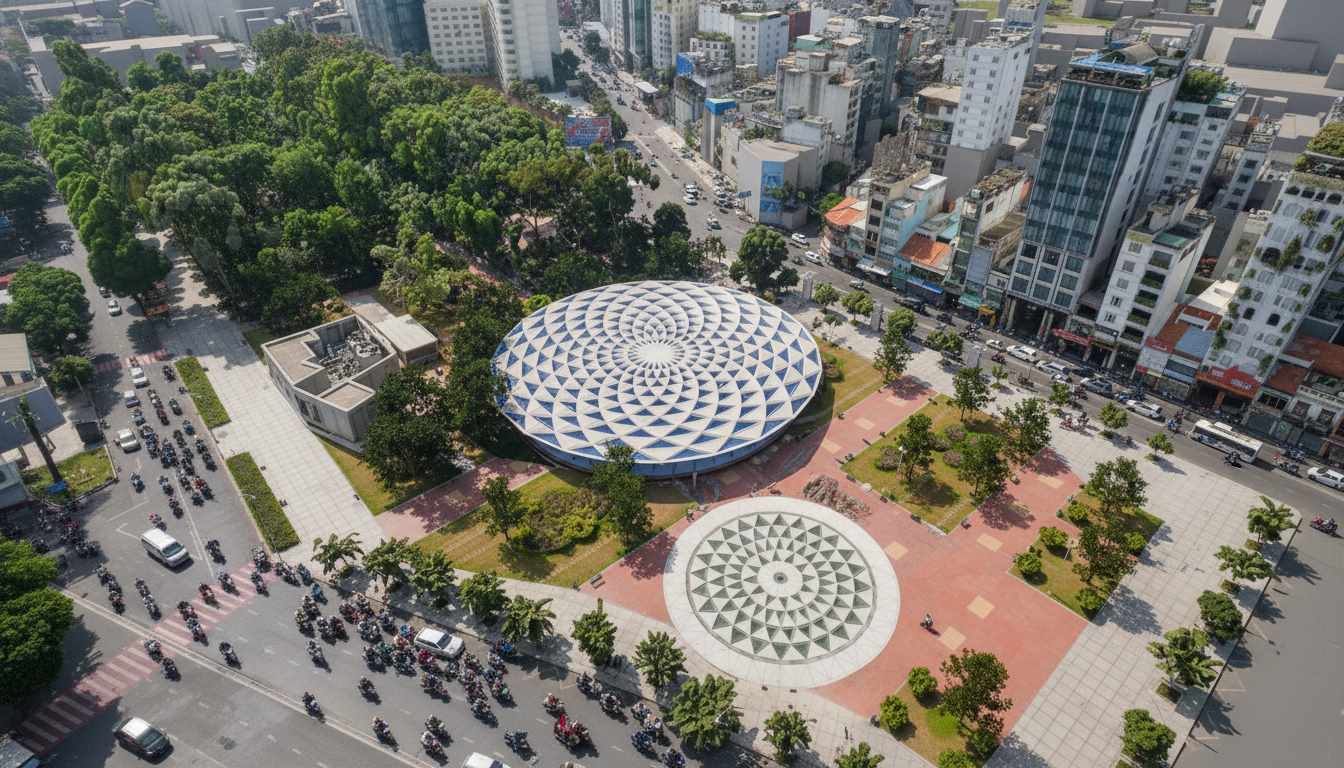 Ga ngam Ben Thanh cua Metro so 2 se co gieng troi lon hon gieng troi tuyen Metro so 1 hien nay.  Anh: MAUR
