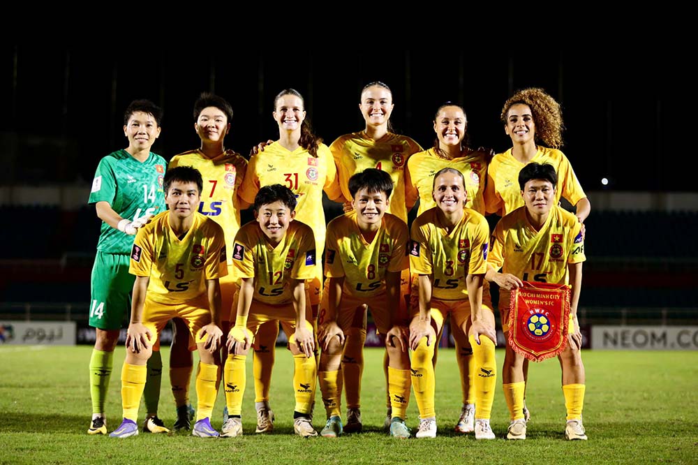 El equipo femenino de TPHCM se enfrenta al Naegohyang Women's FC en los cuartos de final de la Liga de Campeones Femenina de la AFC. Foto: AFC