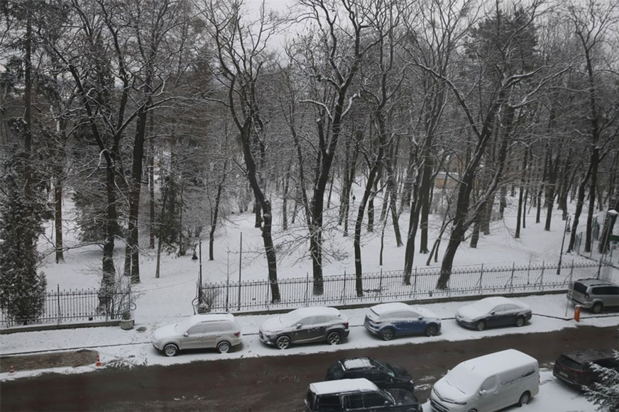Snow covers streets in Lviv (Ukraine) in the winter of 2022. Photo: Xinhua