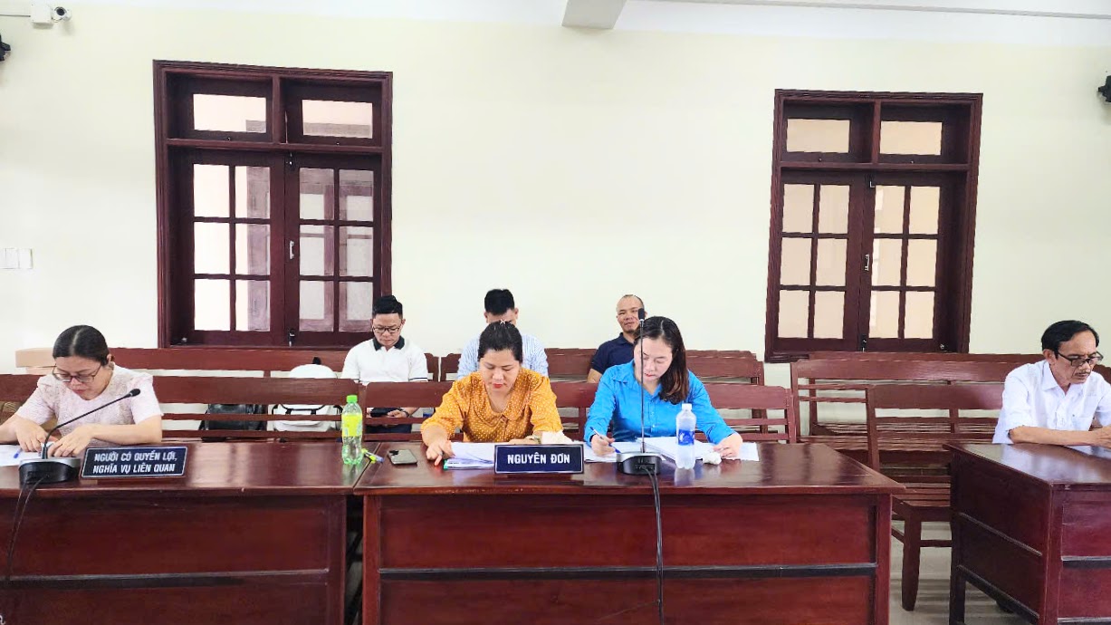 Can bo Cong doan Da Nang tro giup phap ly cho nguoi lao dong tai Toa an. Anh: Cong doan Da Nang.