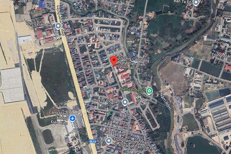 Trung tam co dia chi Truong Cao dang nghe Dien Bien (cu). Anh: Google Maps