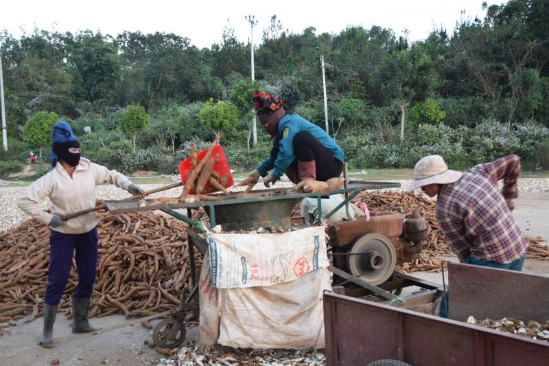 Nguoi dan ban Sop Cop, xa Sop Cop so che san cao san. Anh: Truong Son