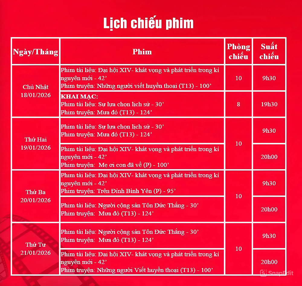 Dot phim chao mung Dai hoi. Anh: NCC