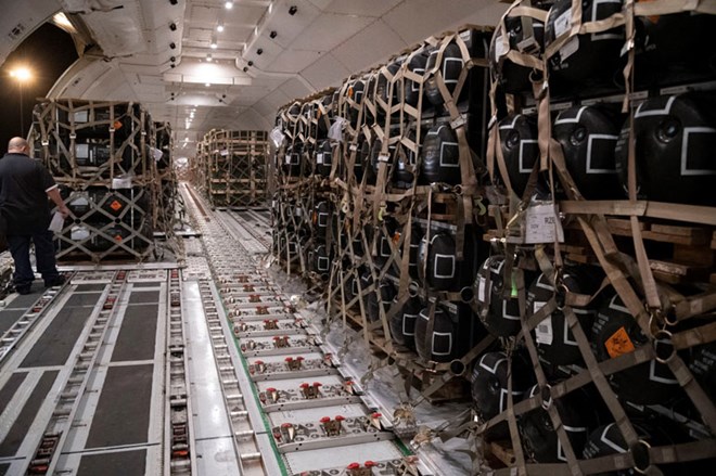 US arms aid shipment sent to Ukraine on March 20, 2022. Photo: AFP