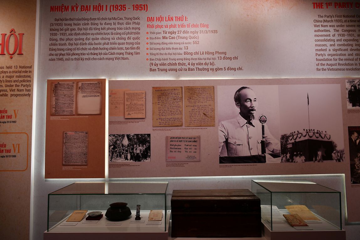 Images, artifacts, and valuable documents about the 1st Party Congress. Photo: Viet Van