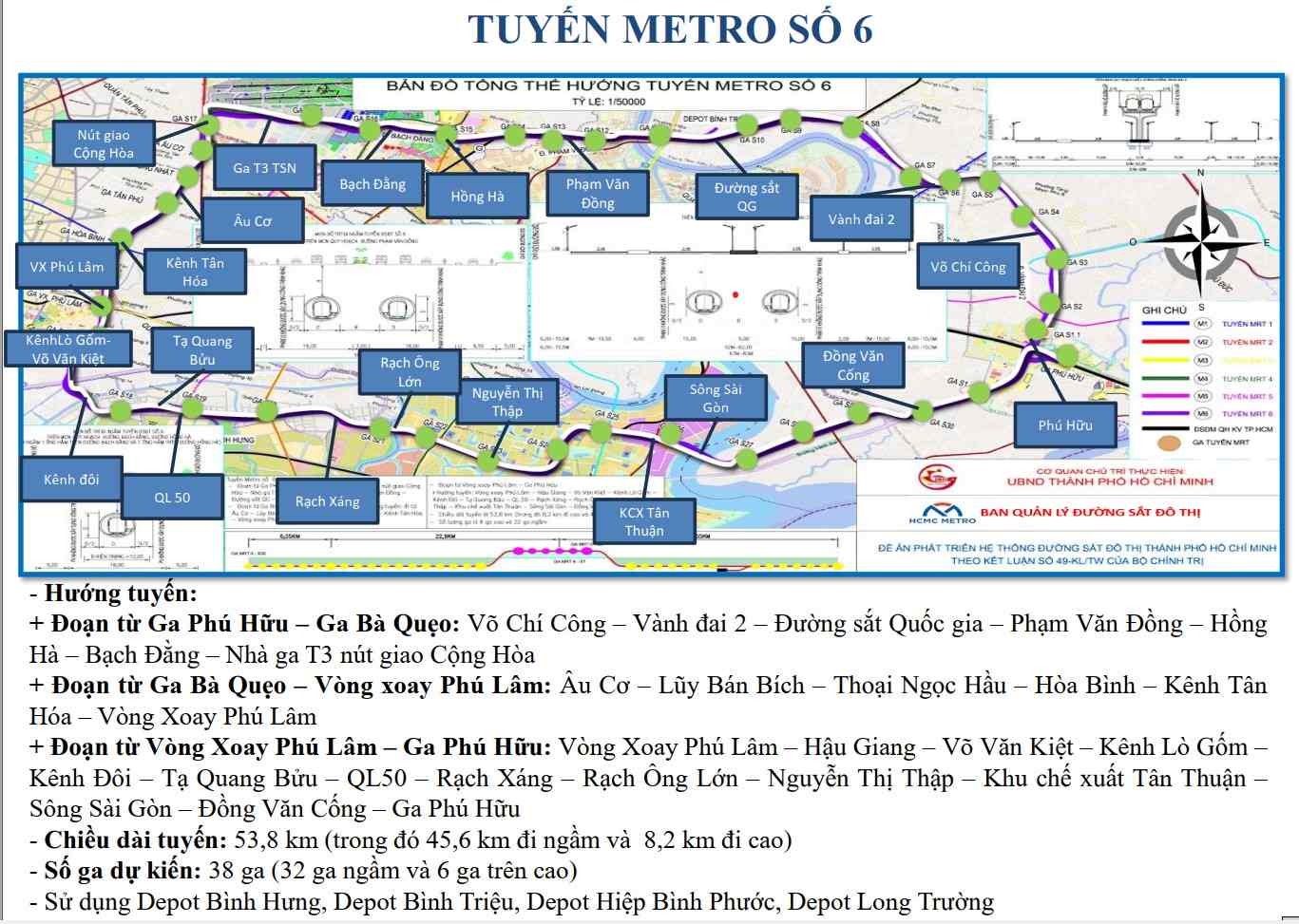 Huong tuyen Metro so 6.