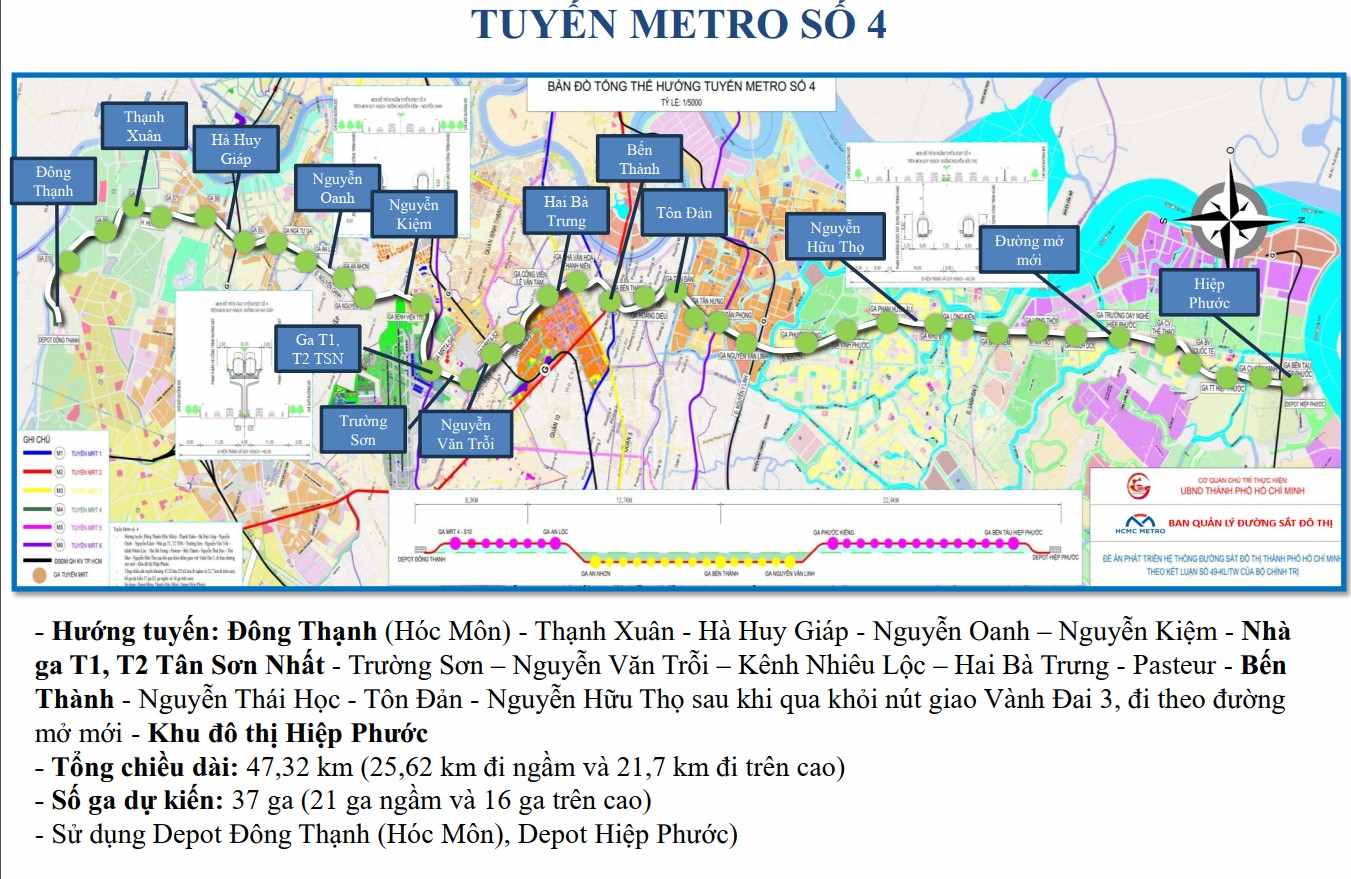 Huong tuyen Metro so 4.