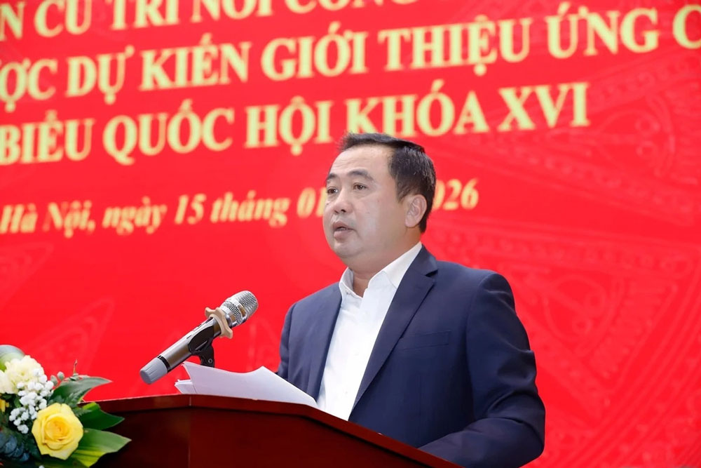 Bo truong Nong nghiep va Moi truong Tran Duc Thang. Anh: Khuong Trung 