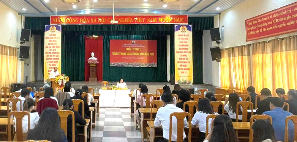 The Party Committee of the City Labor Federation organizes a conference to summarize Party work in 2025. Photo: Da Nang Trade Union.