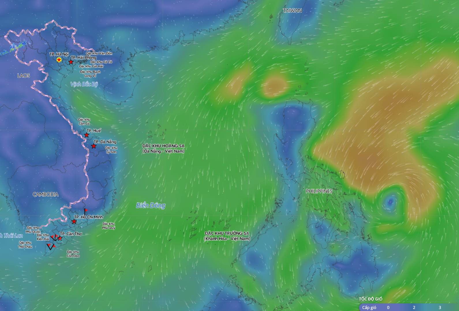 Update on Typhoon Nokaen's location at 6:00 PM on January 16. Source: Vietnam Disaster Monitoring System
