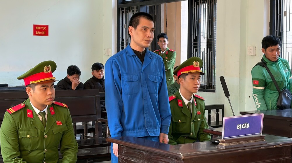 Tuyên án bị cáo Trần Văn Tín về tội "Giết người". Ảnh: Ngọc Minh