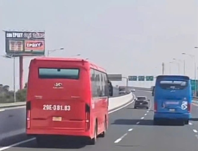 Xe khách đi sai làn trên cao tốc Hà Nội - Hải Phòng bị phạt 5 triệu đồng