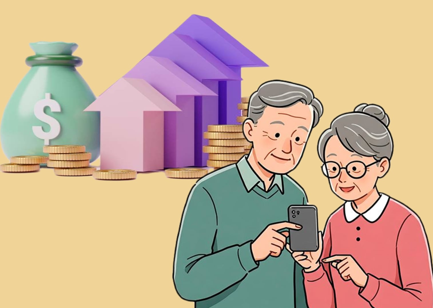 規定に従って加入期間と退職年齢に関する条件を満たす任意社会保険加入者は、毎月年金を受け取ることができます。グラフィック:フオン・タオ